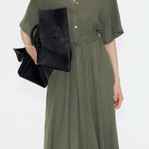 H&M Shirt Dress Green